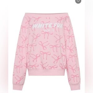 NWT WHITE FOX OFF THE SHOULDER SWEATSHIRT